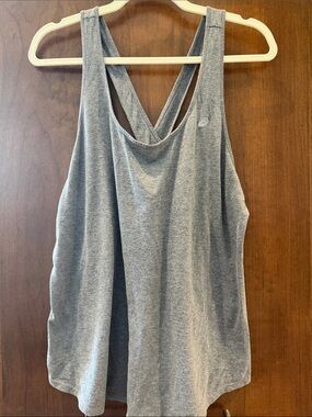 Asics Gray Cross-Back Athletic Tank Top